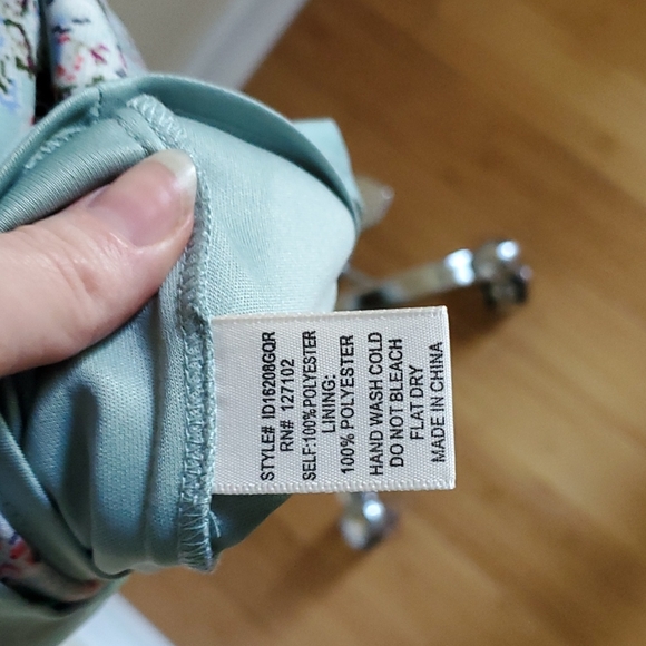 Pink Owl Robin's Egg Blue Floral Strappy Backless Sun Dress - Picture 12 of 14